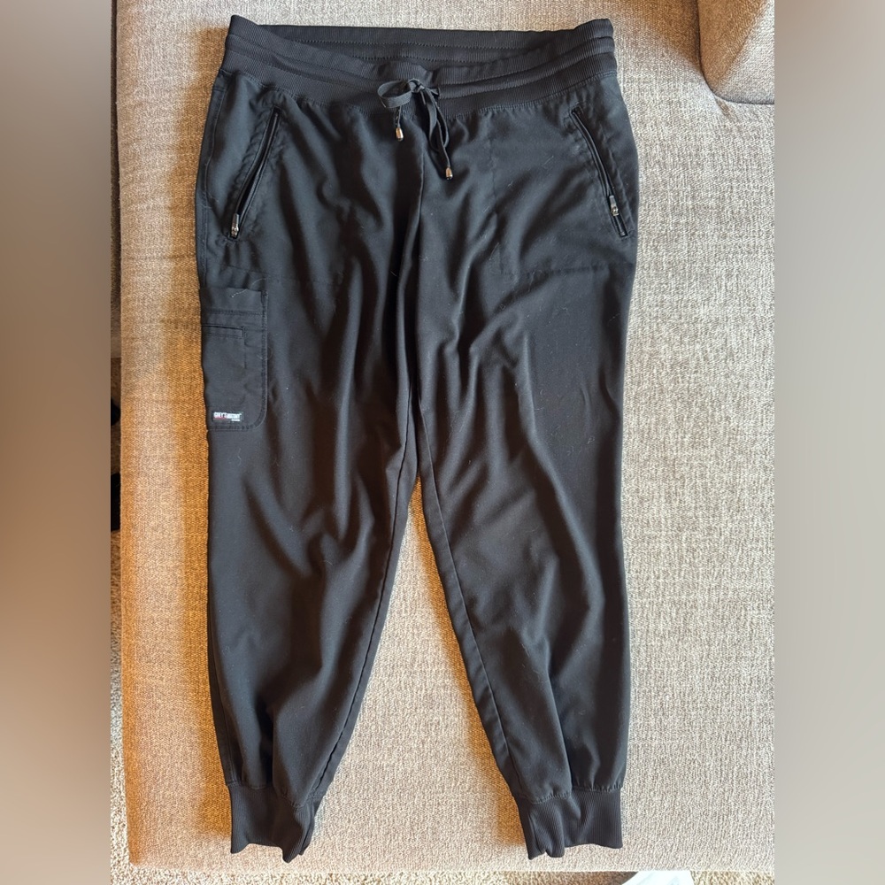 Grey's Anatomy Black Track Pants with Comfort Fit